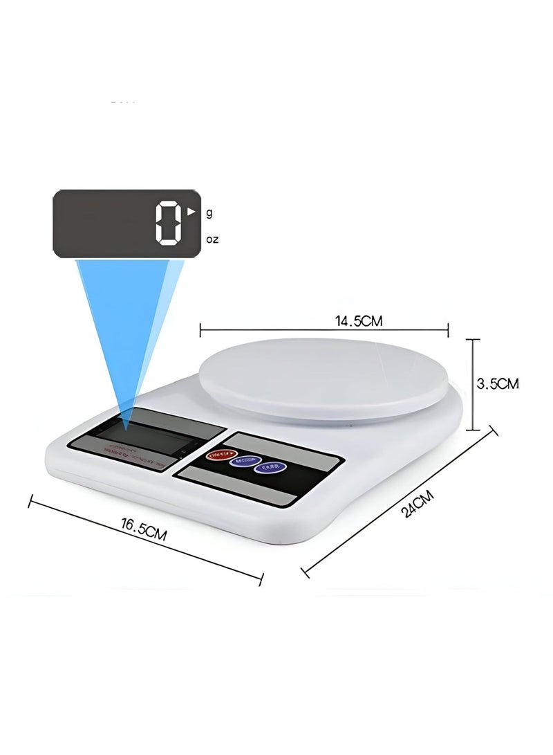 Digital Kitchen Scale Up to 10 KG White - Image 4